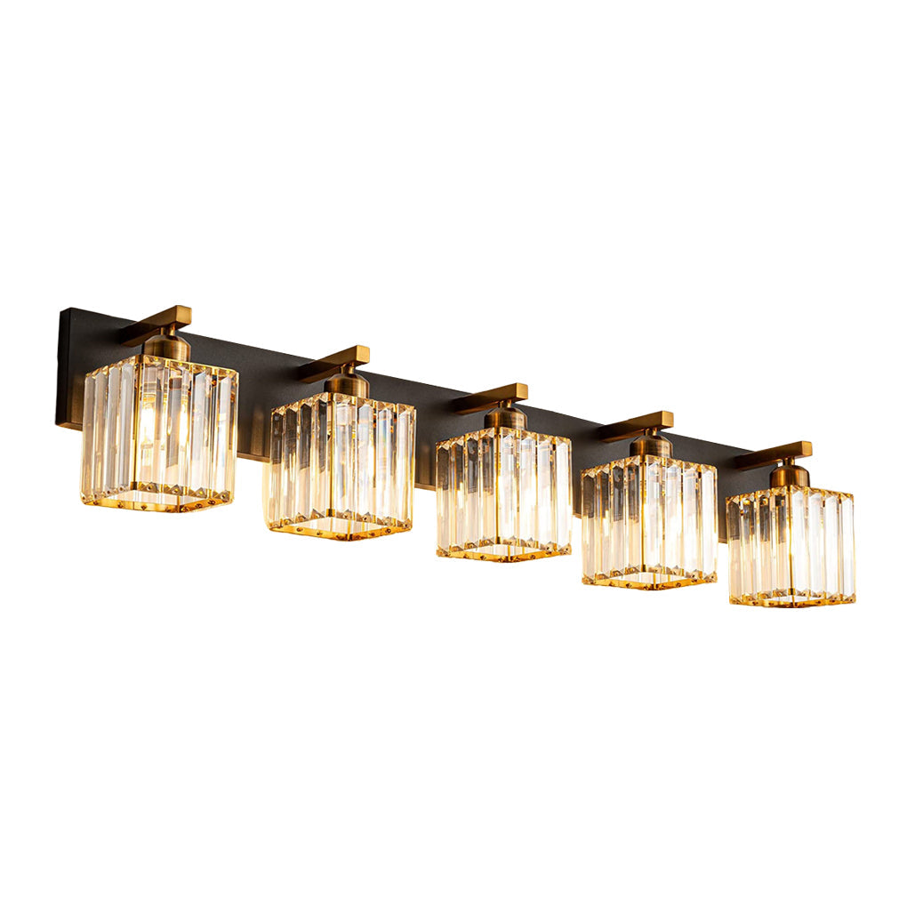 4/5 Square Crystal Luxury Electroplated Metal Wall Lamp