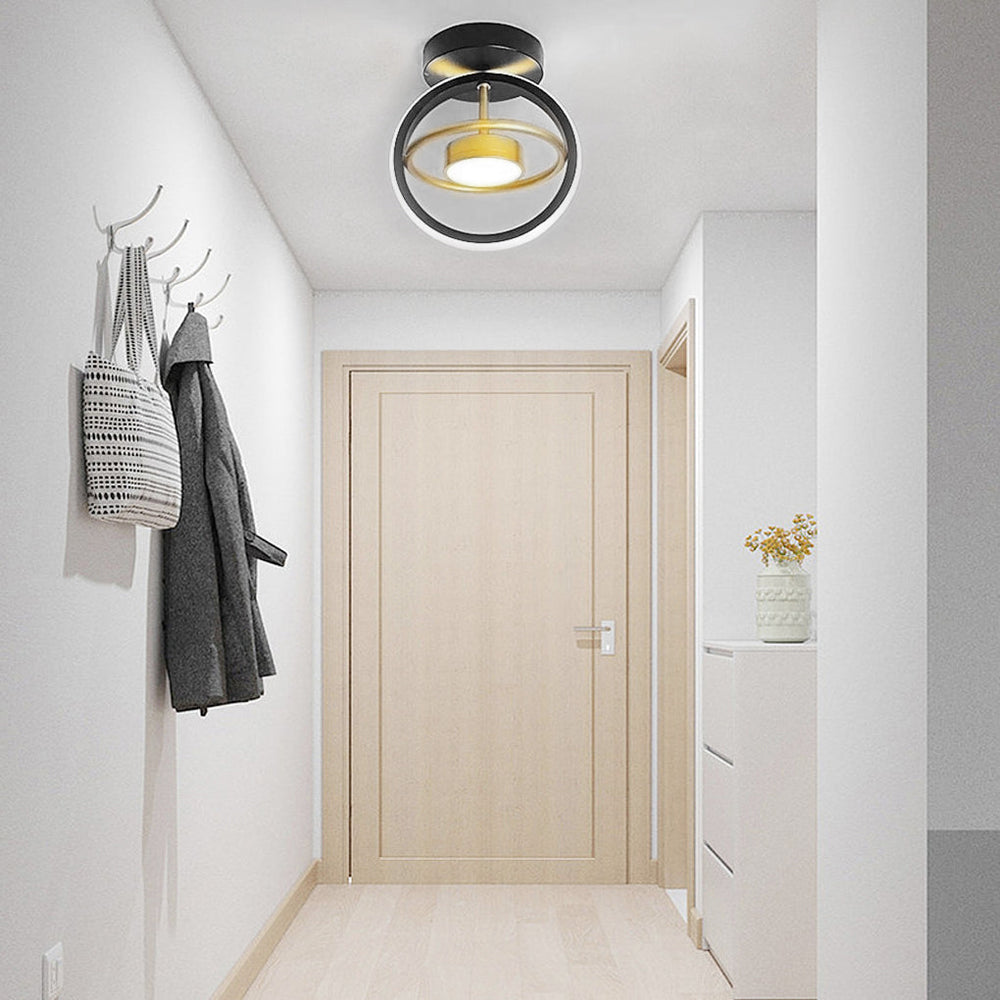 Circle Square Dimmable LED Modern Entry Ceiling Light – Flush Mount