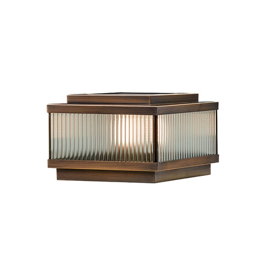 Square Solar Powered Waterproof Fence Post Lights with Remote