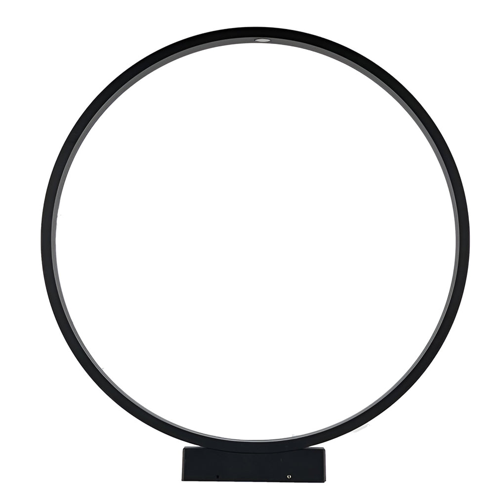 Elegant Circular COB LED Pathway Light Modern Black Ring Design