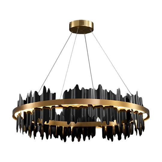 Creative Metal Circular Stepless Dimming LED Post Modern Chandelier
