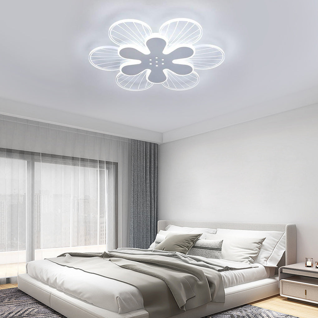 Flowers Shapes LED White Modern Ceiling Light – Flush Mount
