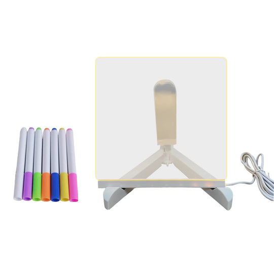 LED Acrylic Message Board Writable Table Lamp