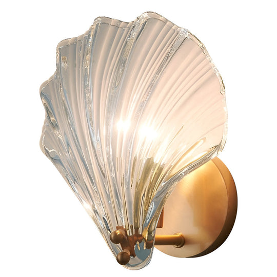 Creative Fan Shaped Glass LED Wall Sconce – 3 Step Dimming