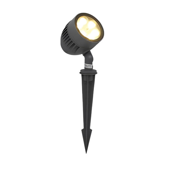 Adjustable Round LED COB Waterproof Outdoor Spotlights – Black Aluminum Landscape Lighting