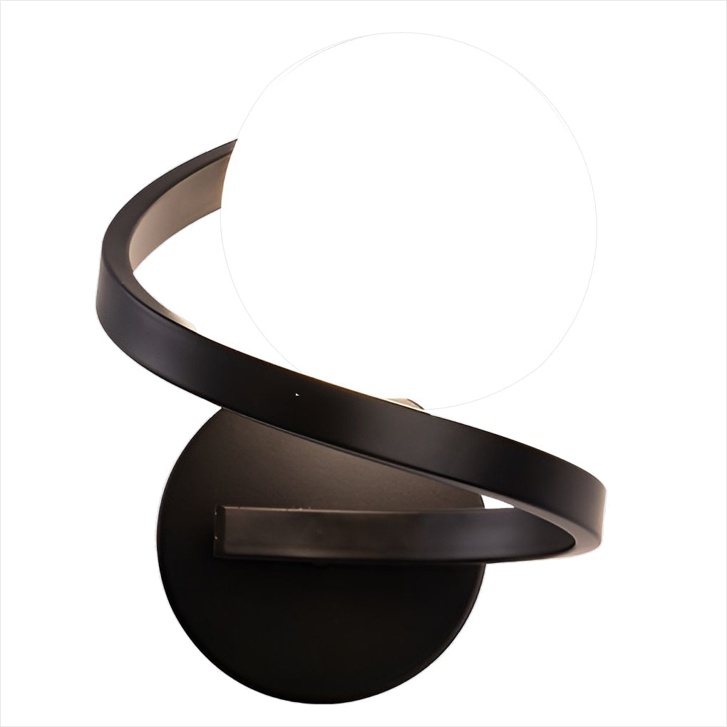 Electroplated Curved Metal LED Modern Wall Sconce
