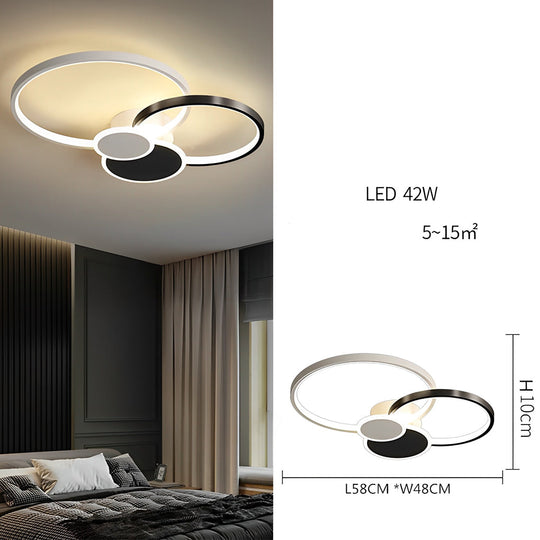 Multiple Circles LED Flush Mount Ceiling Light with Acrylic and Silica Gel Cluster Design