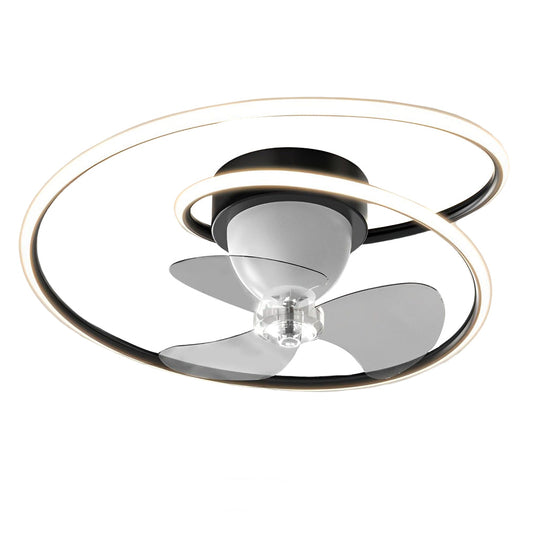 Smart 360° Rotating Ceiling Fan with Stepless Dimming LED and App Control