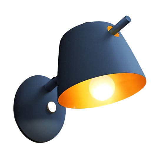 Hat-Style Matte Metal Nordic Wall Sconce