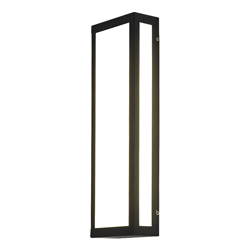 Rectangular LED Waterproof Black Modern Outdoor Exterior Wall Lamp