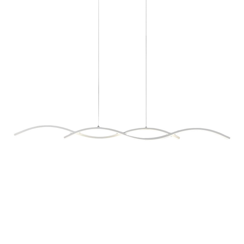 Wavy Lines Minimalist LED Nordic Dining Room Chandelier Hanging Lamp