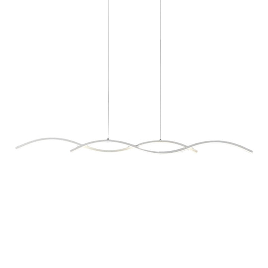 Wavy Lines Minimalist LED Nordic Dining Room Chandelier Hanging Lamp