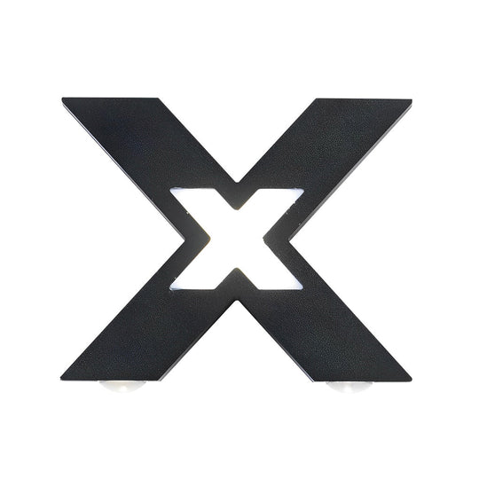 X-Shaped Black Modern LED Outdoor Wall Lamp