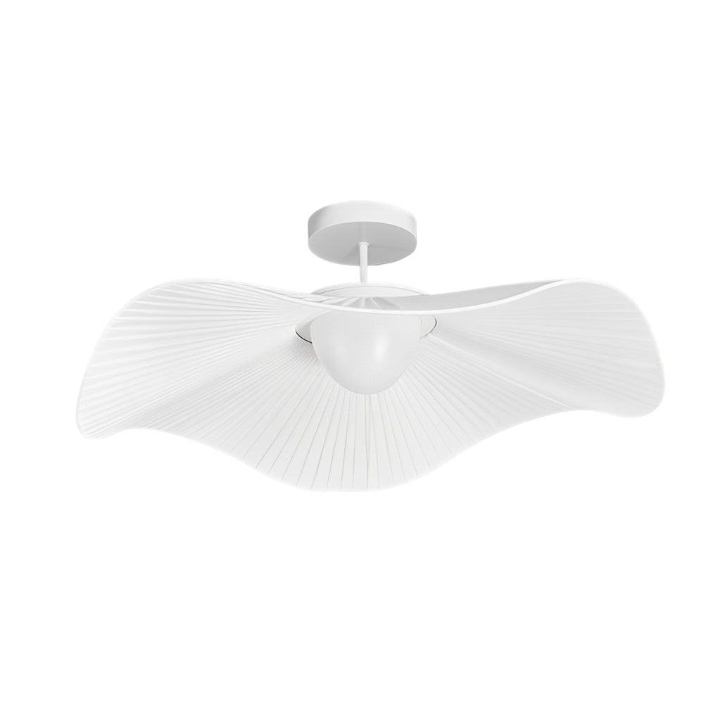 Pleated Fabric Hats Flowers Three Step Dimming Modern Ceiling Light