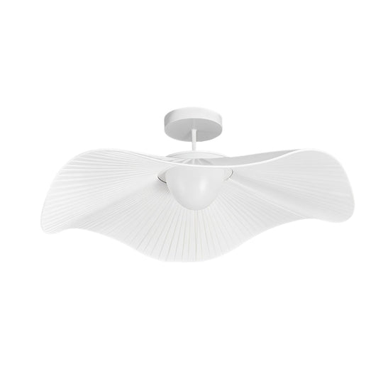 Pleated Fabric Hats Flowers Three Step Dimming Modern Ceiling Light