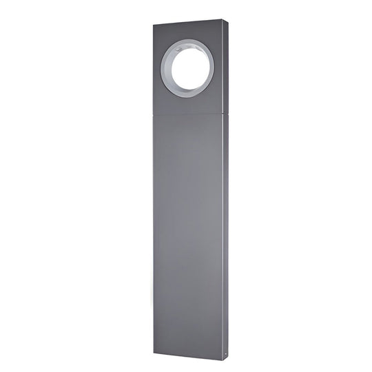 Sleek Black Modern Outdoor Pathway Bollard Lights with Unique Round Hole Feature