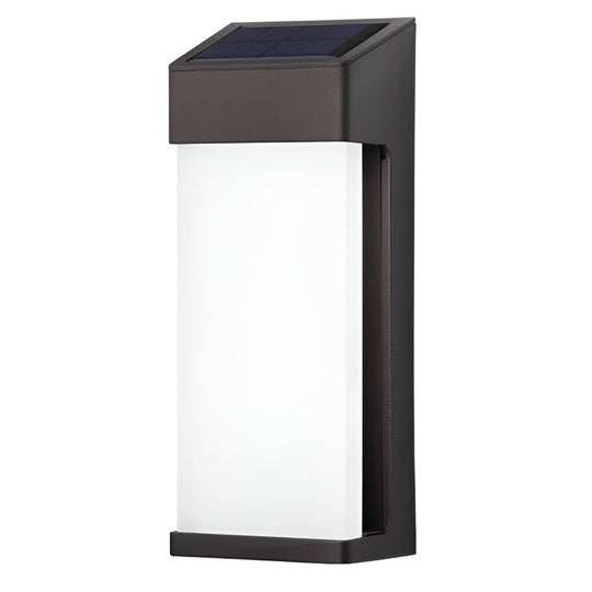 2 Pcs Rectangular LED Light Controlled Waterproof Outdoor Solar Sconce Lighting