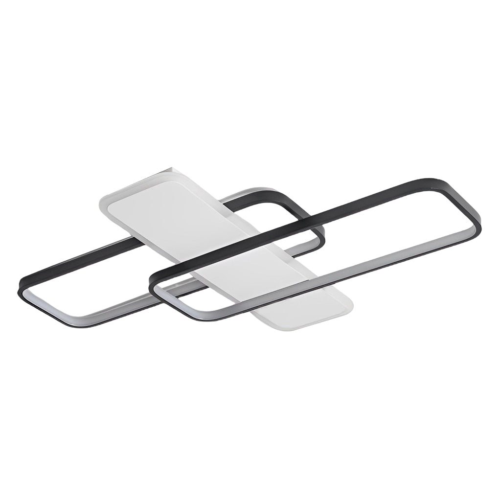 Square Overlapping Stepless Dimming LED Nordic Ceiling Light Chandelier
