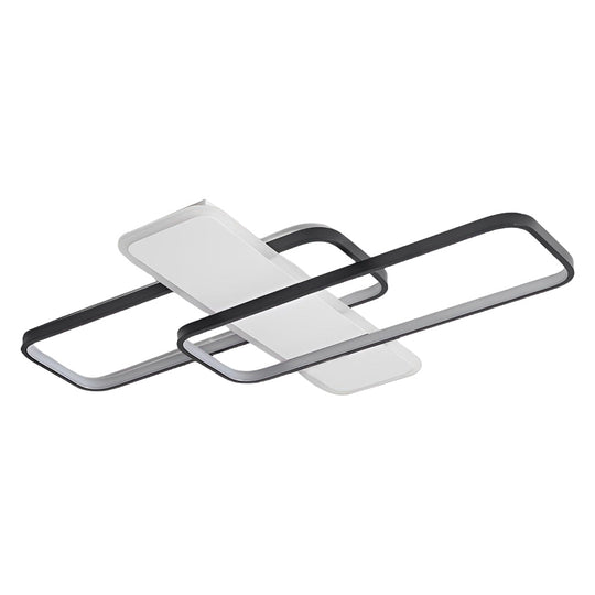 Square Overlapping Stepless Dimming LED Nordic Ceiling Light Chandelier