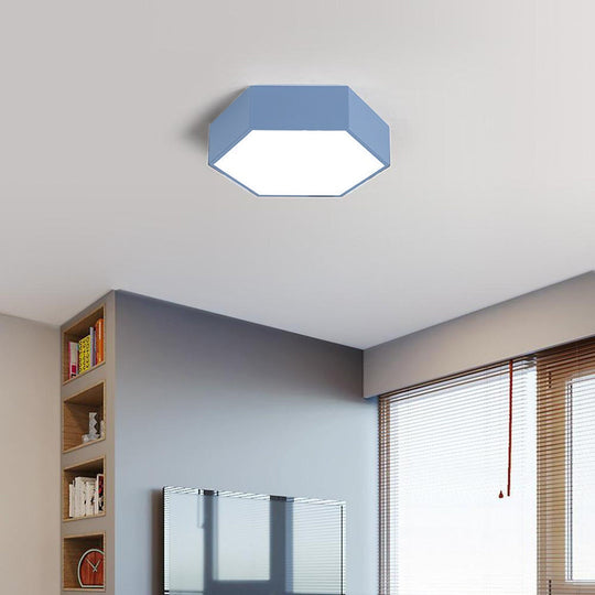 Geometric Shaped LED Wireless Control Modern Ceiling Light – Flush Mount Design