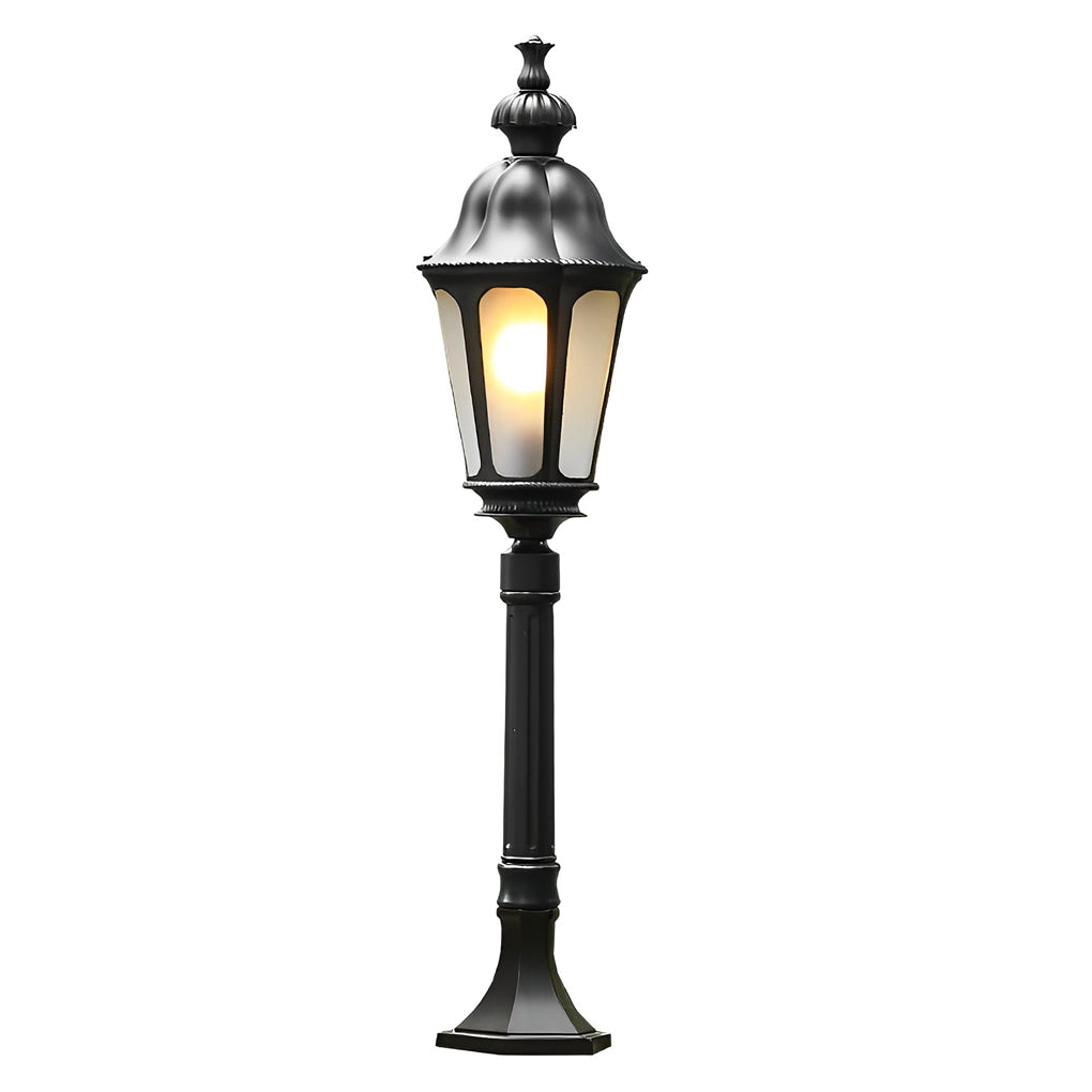 Elegant European Style Black LED Outdoor Pathway Lamp Post