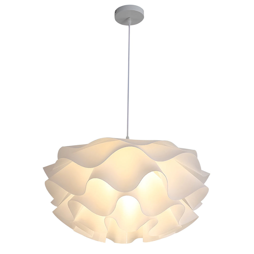 Flower Shaped Three-Step Dimming LED White Nordic Chandelier Pendant Light