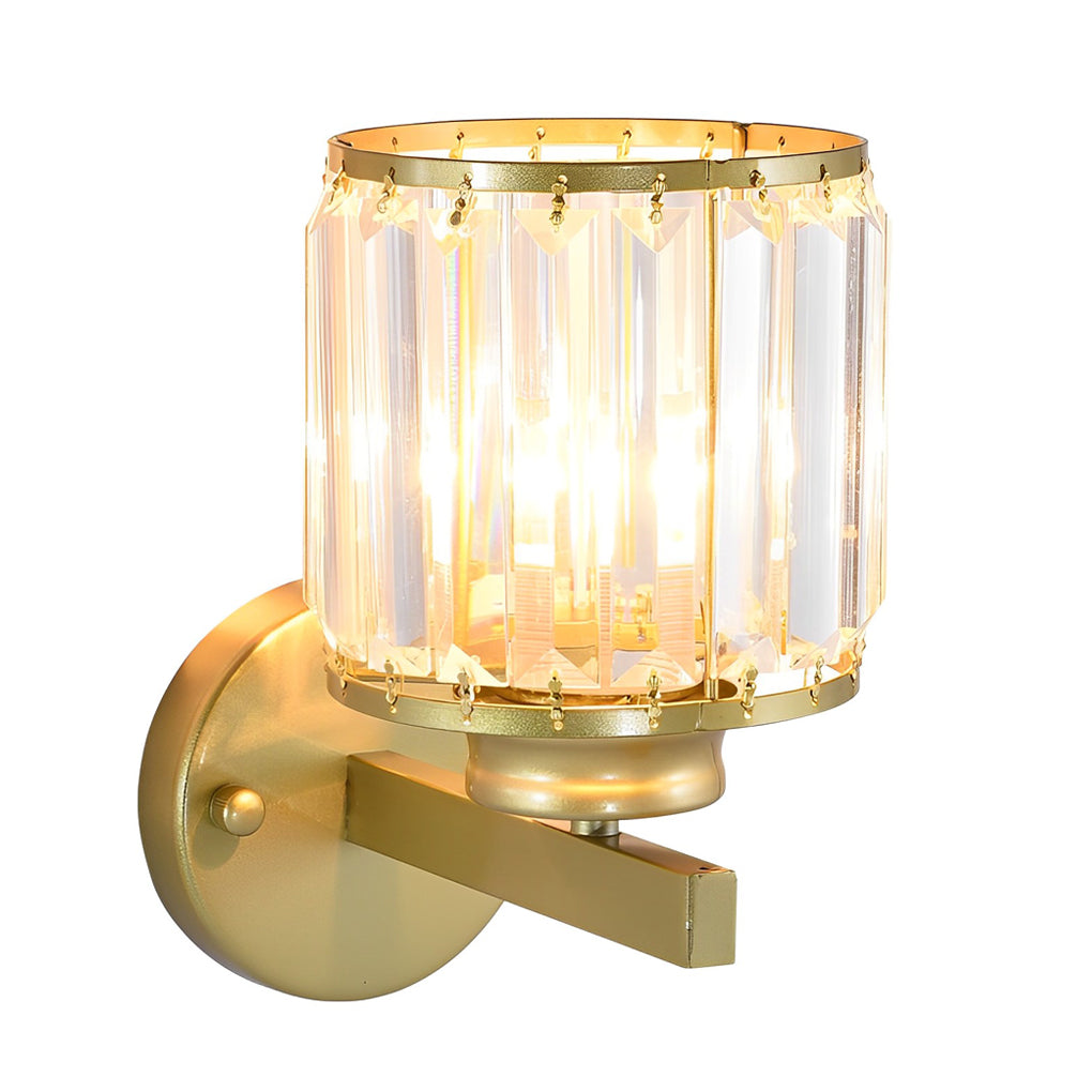 Round Crystal Glass Postmodern LED Wall Lamp