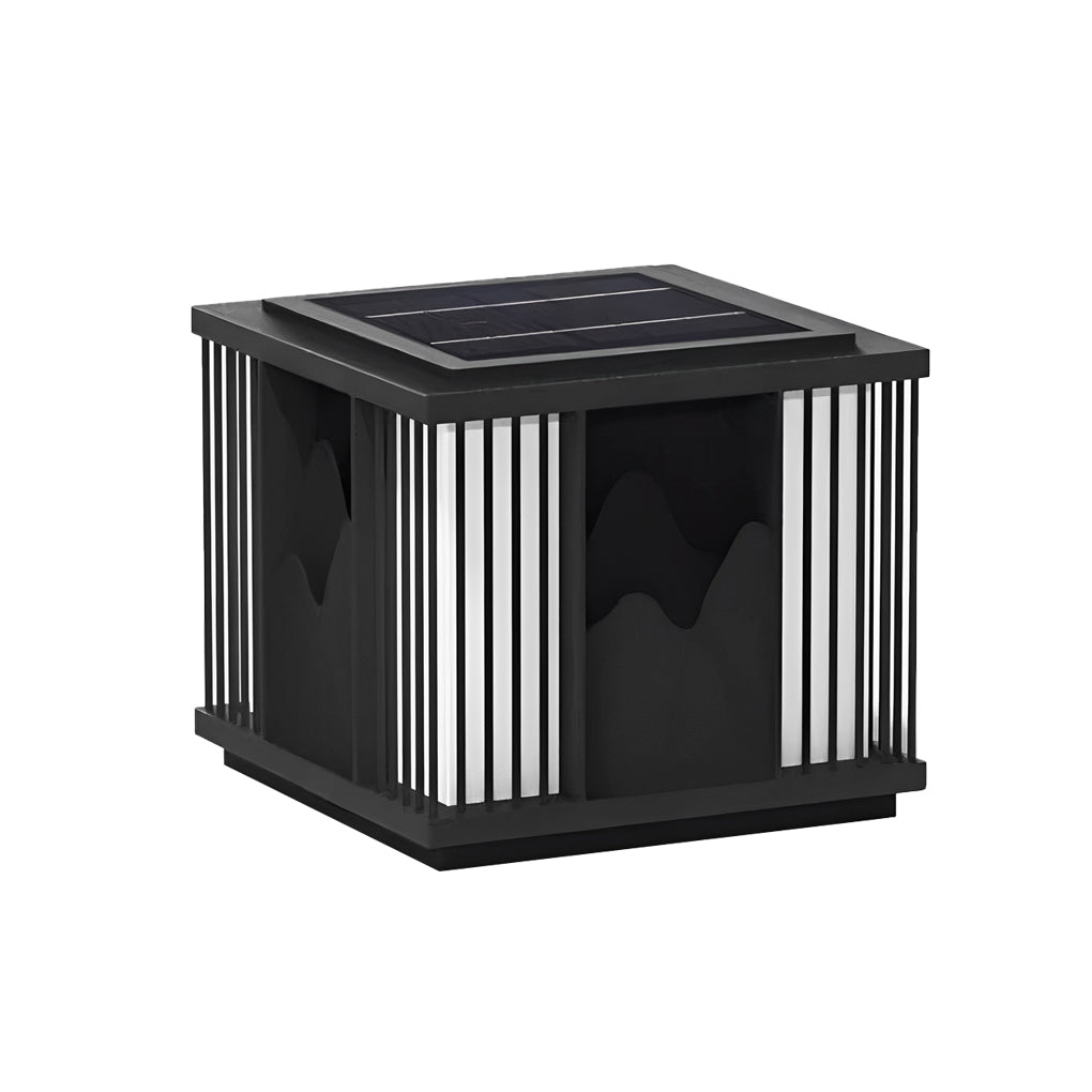 Waterproof LED Mountain Scenery Solar Fence Post Cap Light