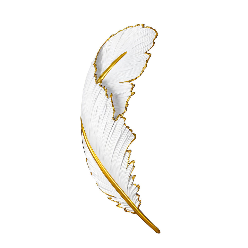 Modern Art Decorative Resin Feather LED Wall Sconce