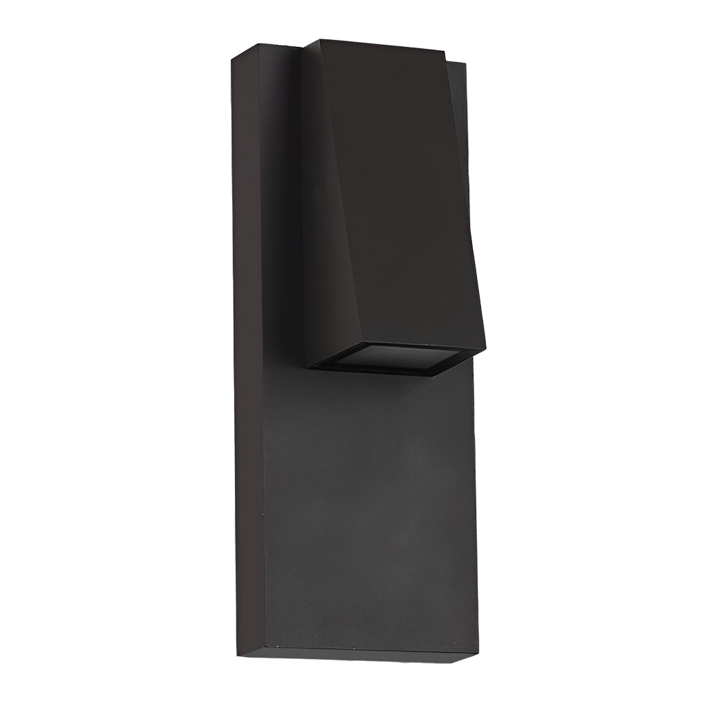 Rectangle Black Modern Outdoor LED Wall Lamp