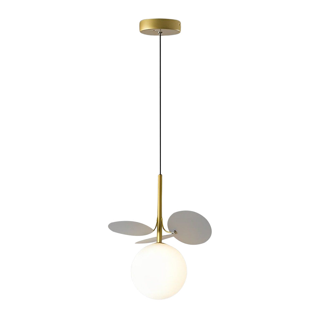 Colorful Creative Glass Flower Leaves Nordic Pendant Light
