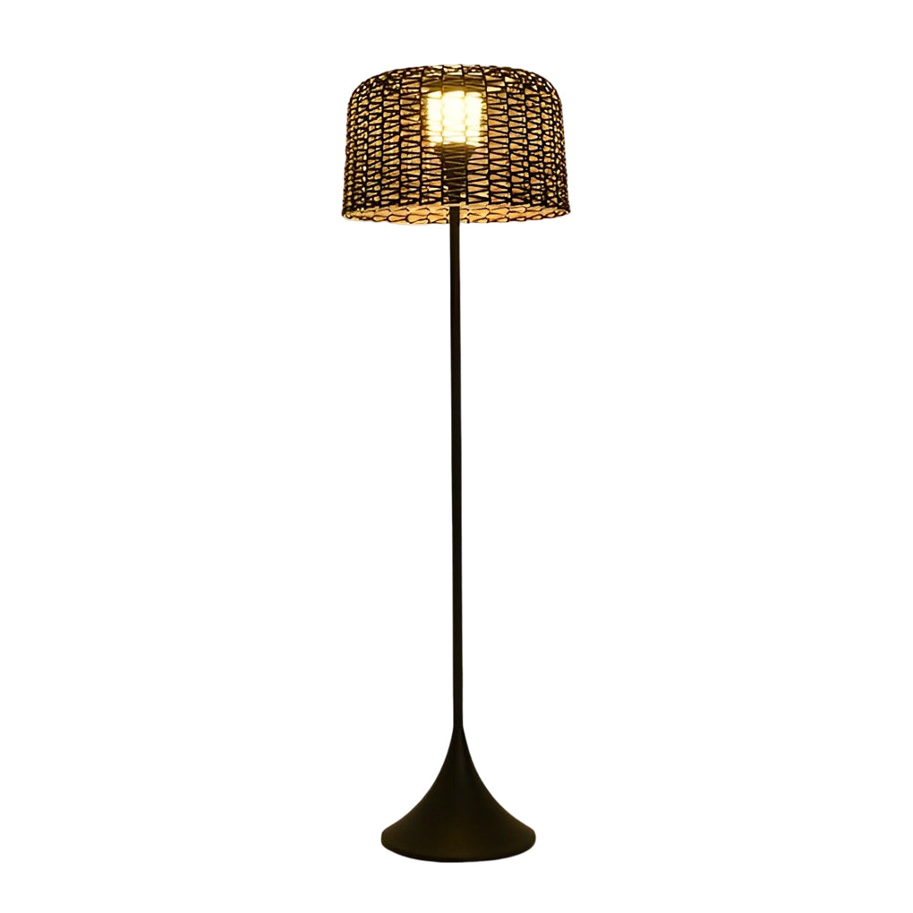 1-Light Mesh Outdoor Floor Lamp