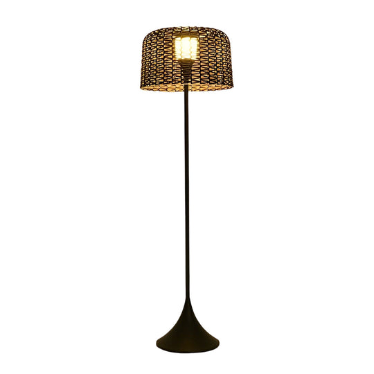 1-Light Mesh Outdoor Floor Lamp