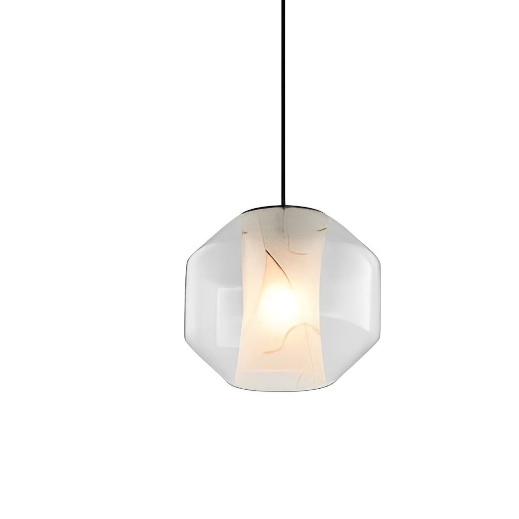 Double Glass Lampshade Creative Metal Post-Modern Pendant Light