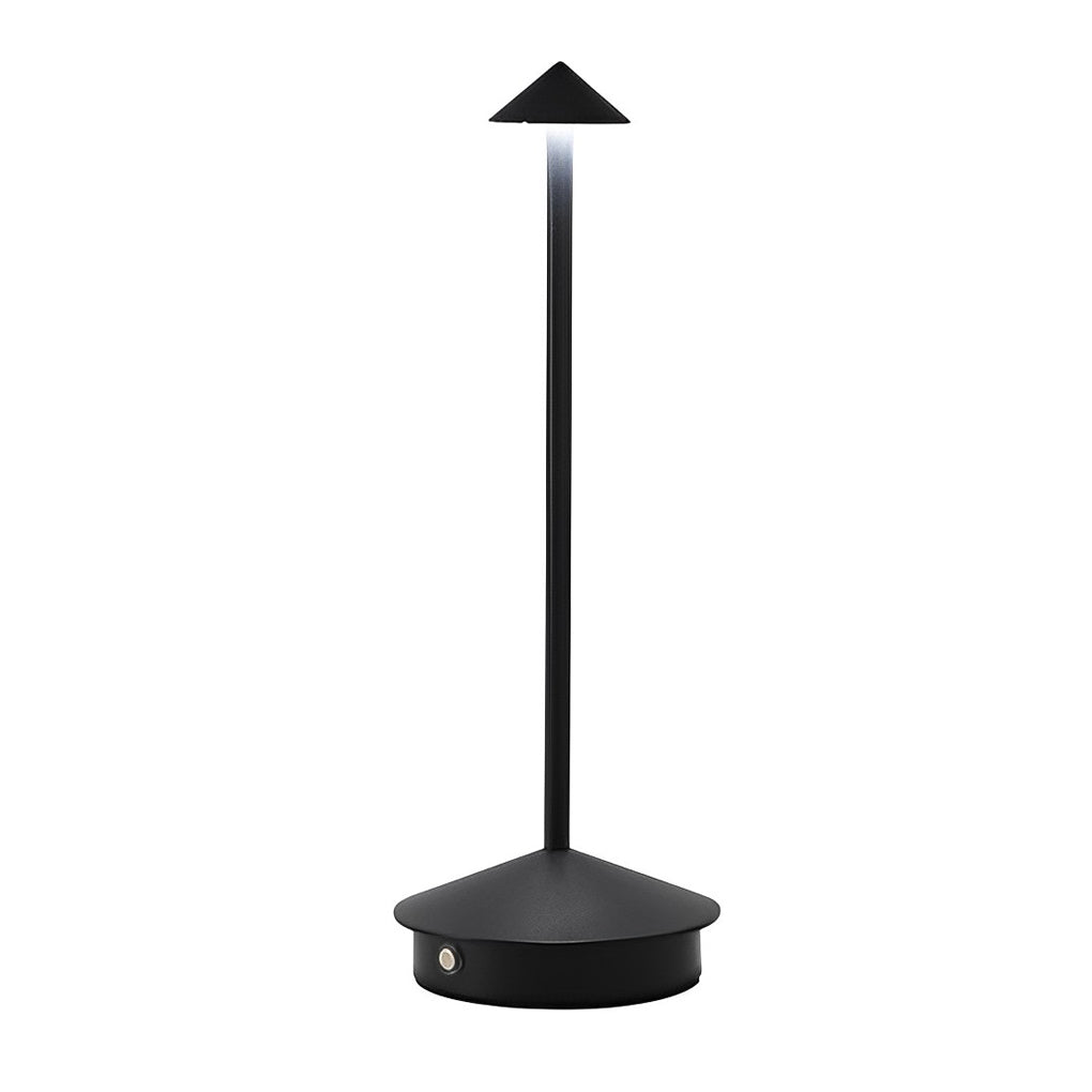 11.4" Cordless Pina Mushroom Table Lamp – Stepless Dimmable, USB Rechargeable, Warm White LED