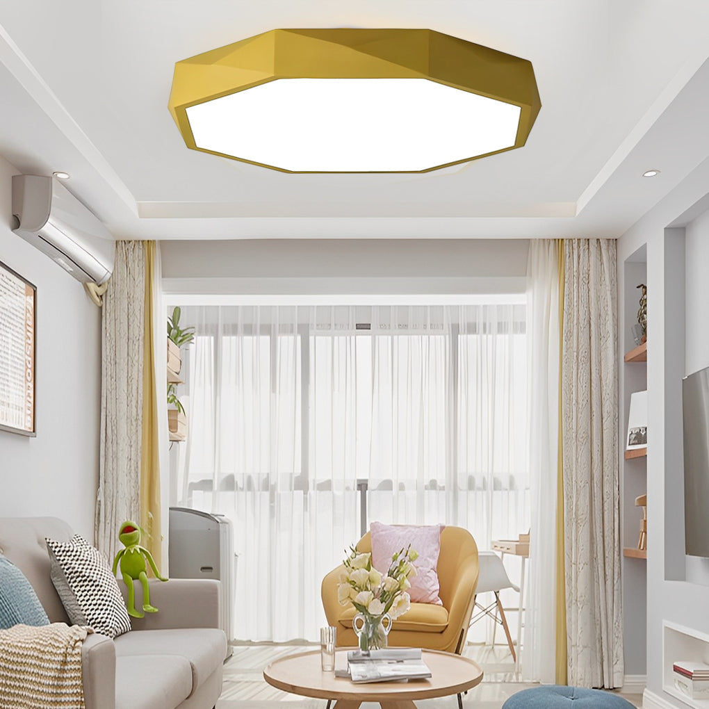Geometric LED Modern Flush Mount Ceiling Light