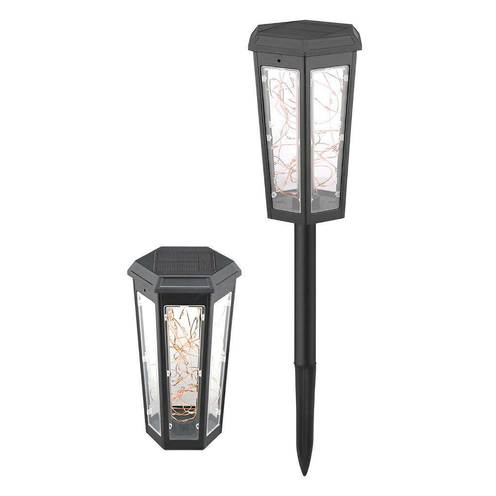 Hexagonal Solar LED Lawn Lights with Motion Sensor