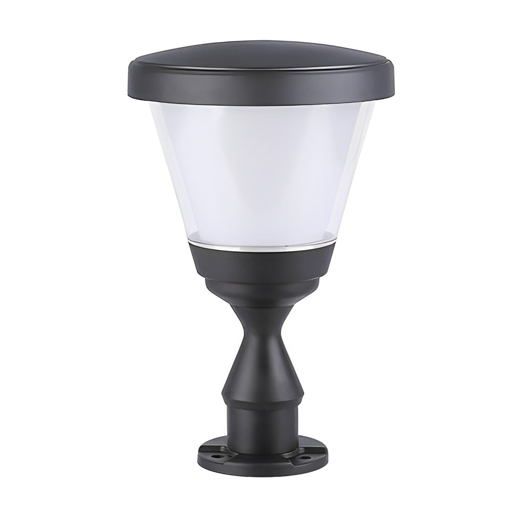 Black Modern Solar LED Fence Post Cap Light