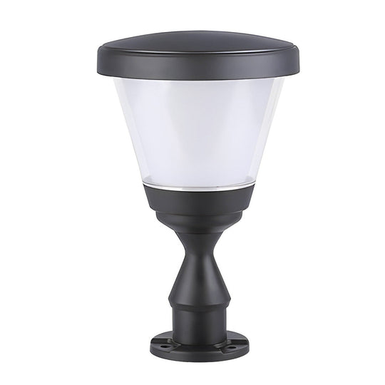 Black Modern Solar LED Fence Post Cap Light