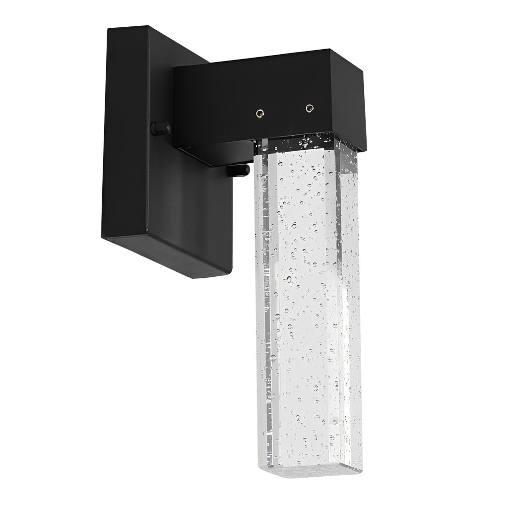 Waterproof LED 10W Crystal Black Modern Outdoor Wall Lamp