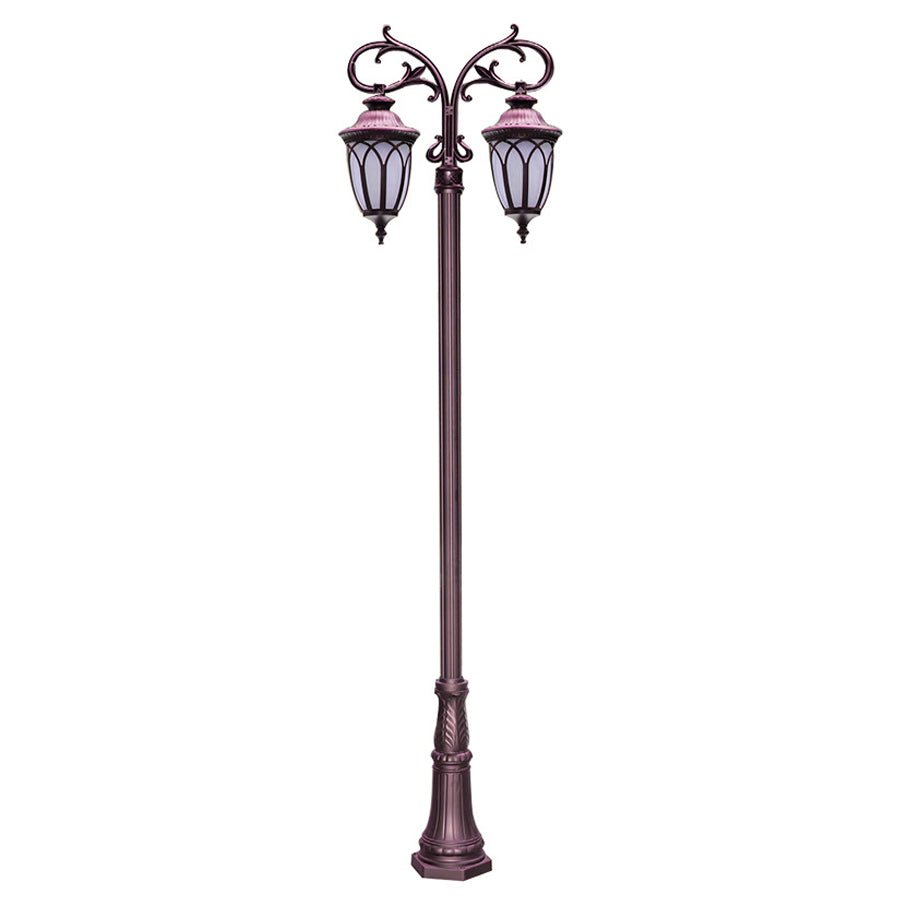 2-Head Aluminum Waterproof LED European Style Street Light – 118''