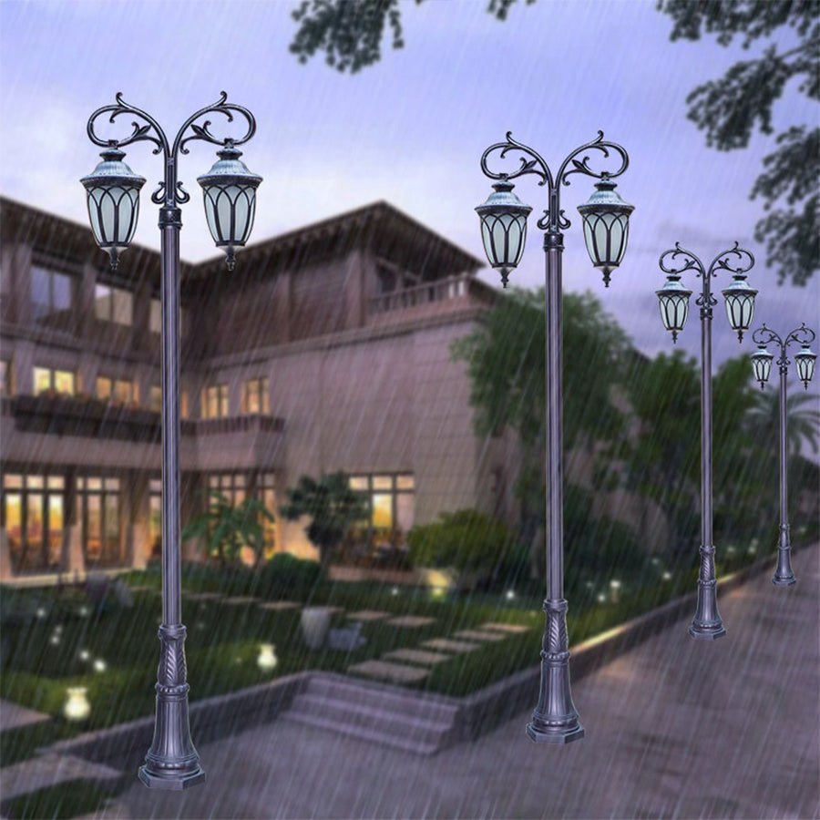 2-Head Aluminum Waterproof LED European Style Street Light – 118''