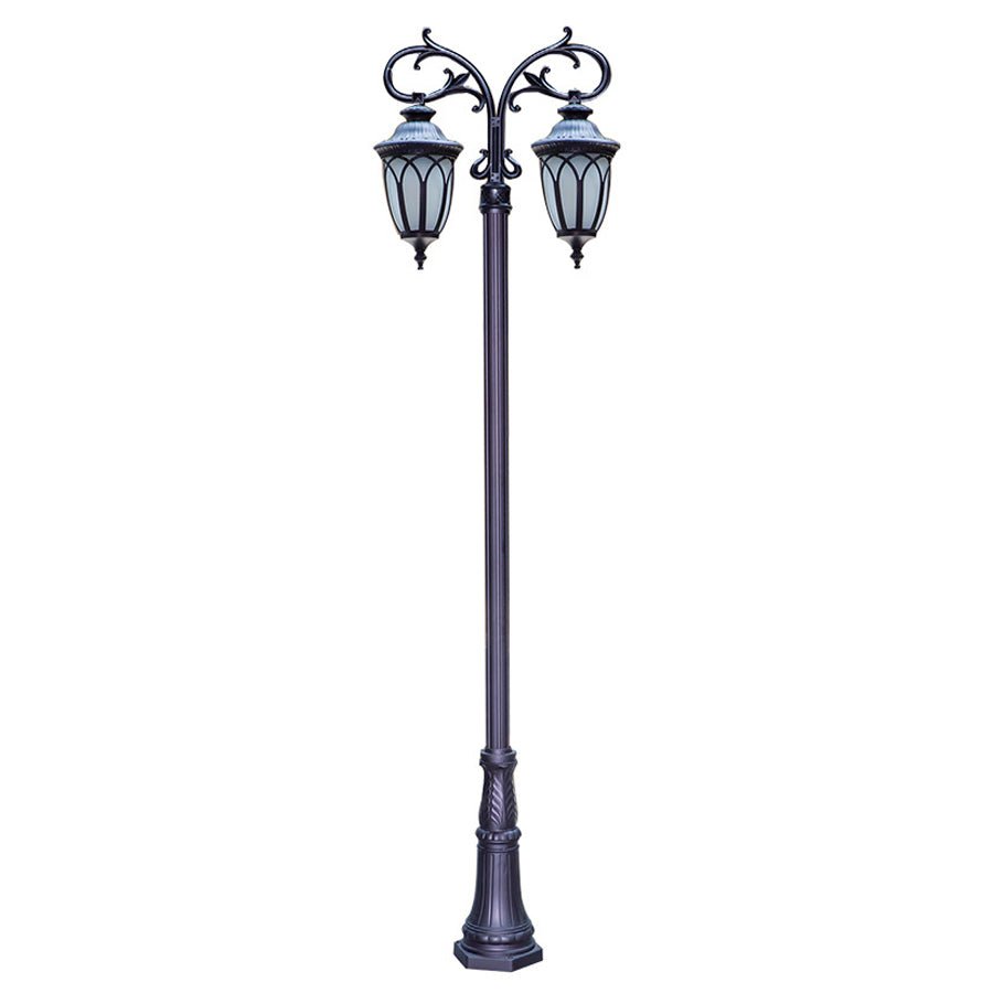 2-Head Aluminum Waterproof LED European Style Street Light – 118''