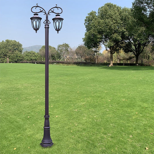 2-Head Aluminum Waterproof LED European Style Street Light – 118''