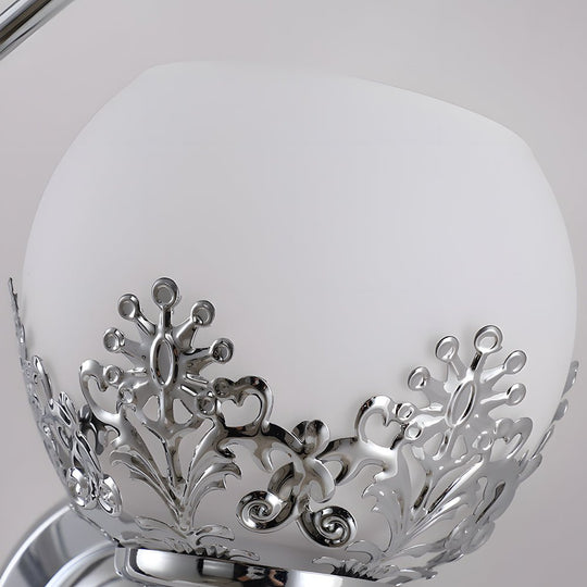 2-Light Glass Flower LED European Style Wall Sconce