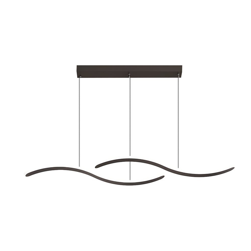 Modern Wavy Line LED Pendant Light – 2 Heads
