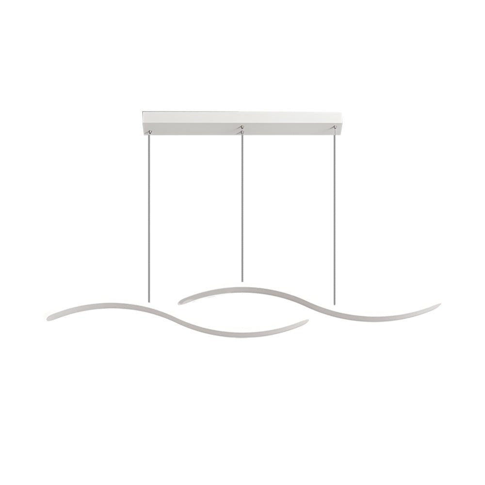 Modern Wavy Line LED Pendant Light – 2 Heads