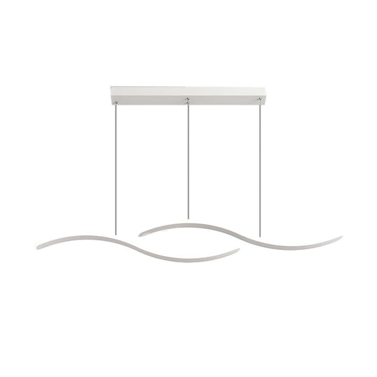 Modern Wavy Line LED Pendant Light – 2 Heads