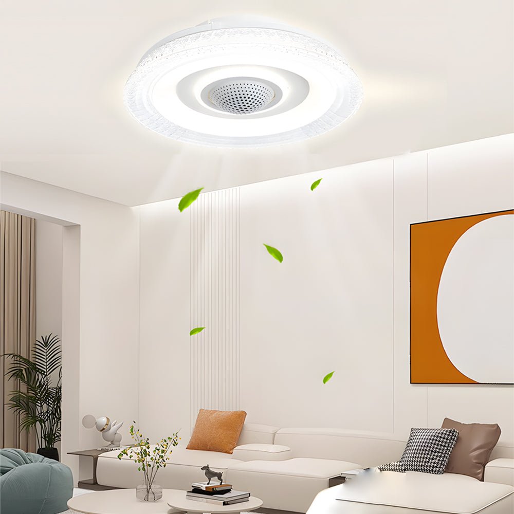 20 in. 6-Speed Bladeless Smart Ceiling Fan with Dimmable LED