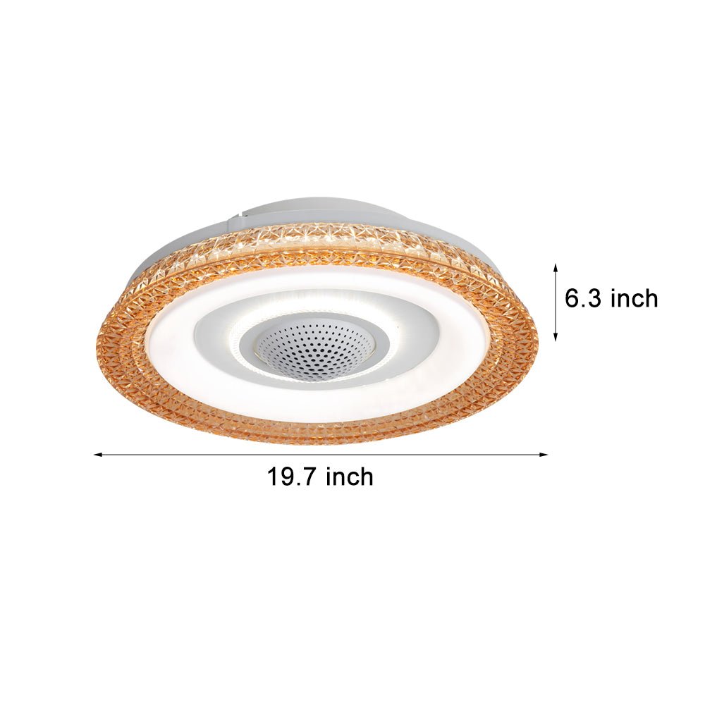 20 in. 6-Speed Bladeless Smart Ceiling Fan with Dimmable LED